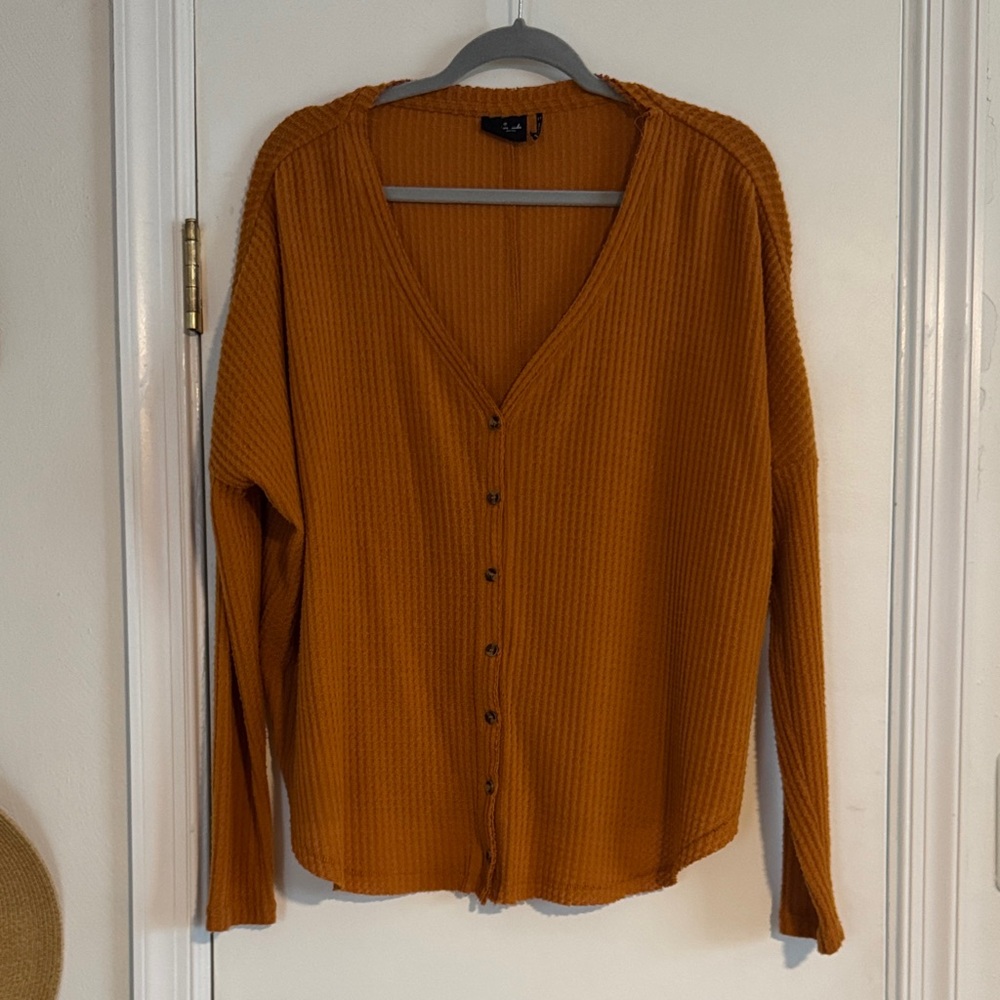 Urban Outfitters Mustard Textured Shirt